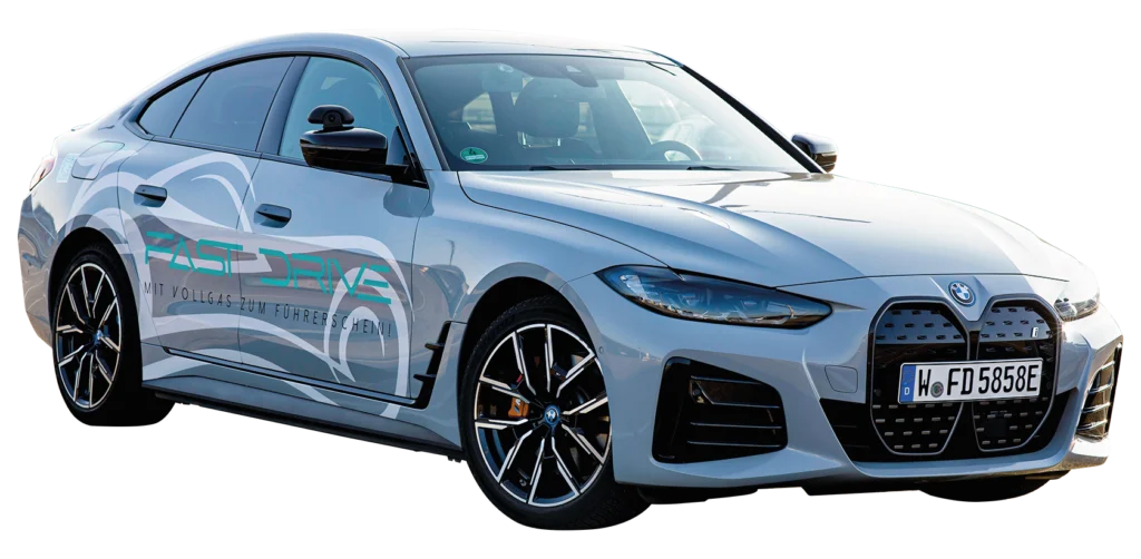 Elektro-Fahrschulwagen BMW i4 der Fahrschule Wuppertal